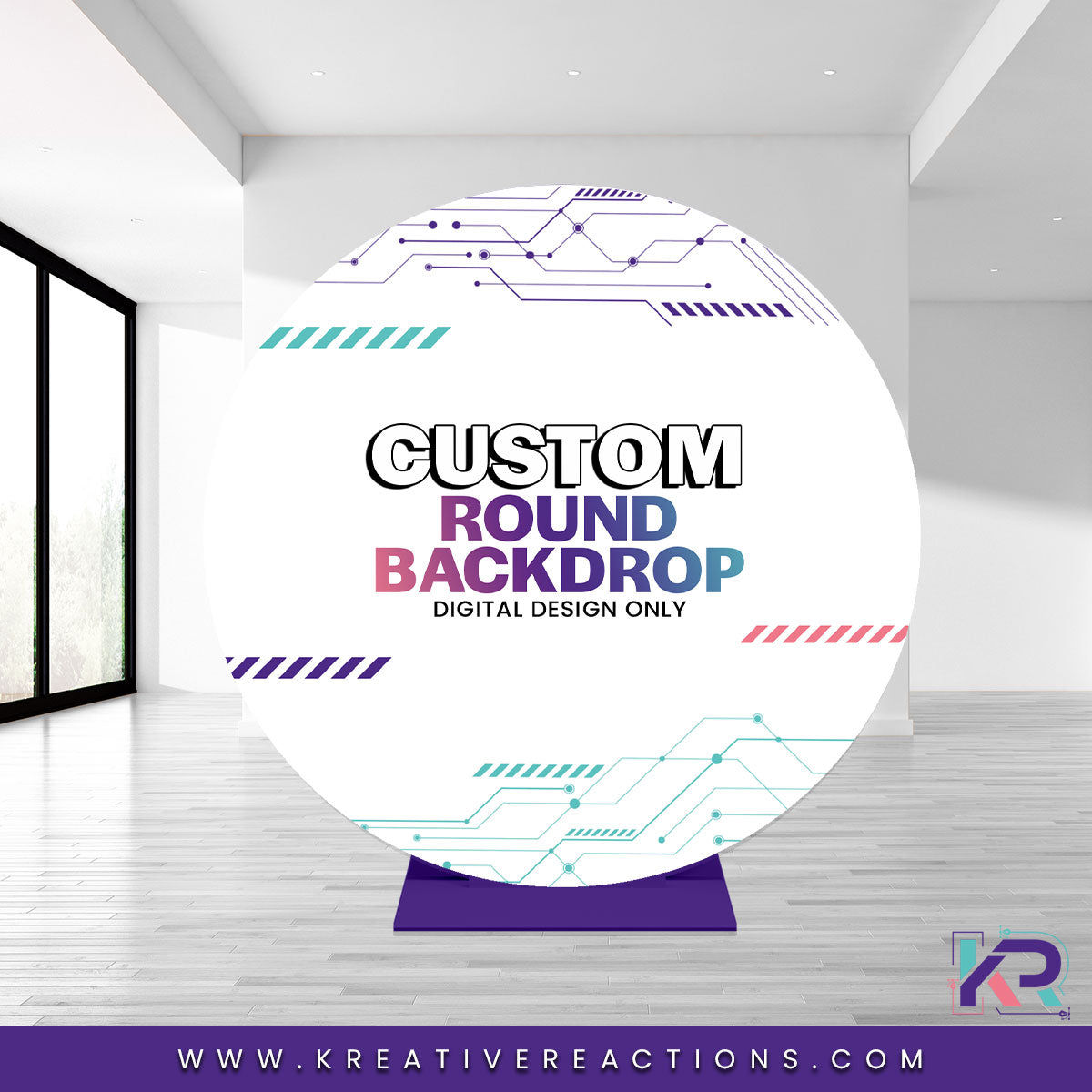 Custom Circle Backdrop Design