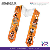 Orange+Brown Big Boss Graduation Stole