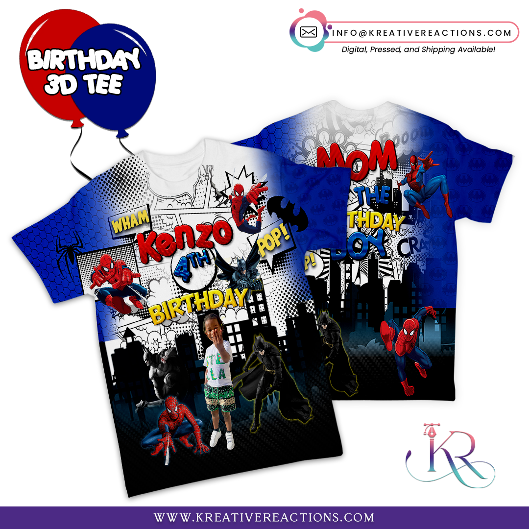 Comic Style Hero 3D Tee
