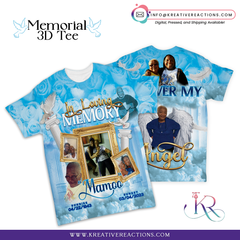 Sky Blue+Gold Memorial 3D Tee