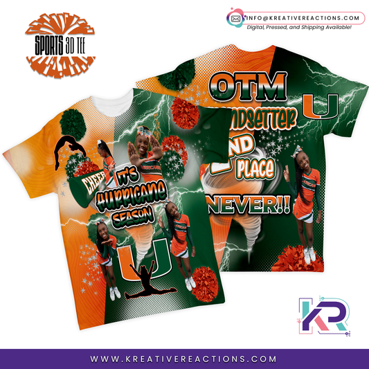 Hurricane Inspired Cheer 3D Tee
