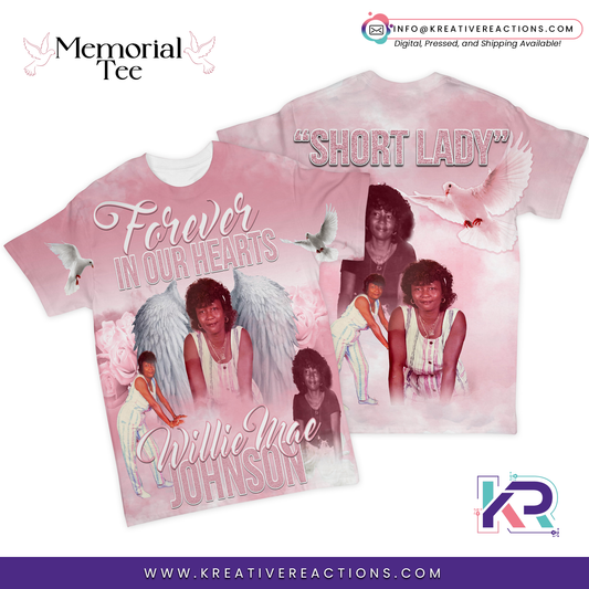 Pink+White Memorial 3D Tee